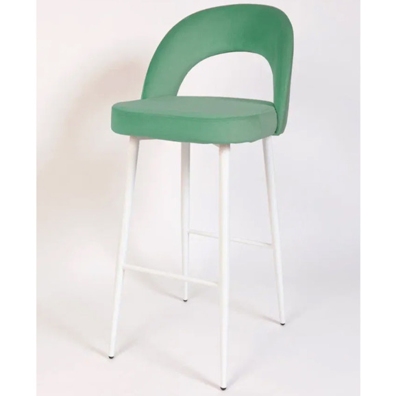 Стул Пиннате, барный, светло-зеленый, белый, велюр - фото 3