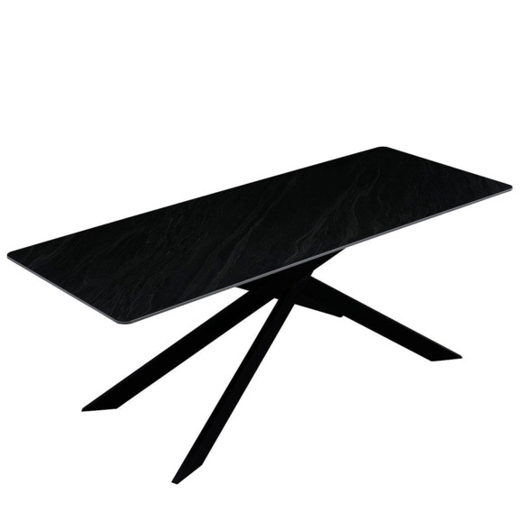 Стол обеденный Austrilia Sand Black 200*80*76, керамика , металл, черный - фото 3