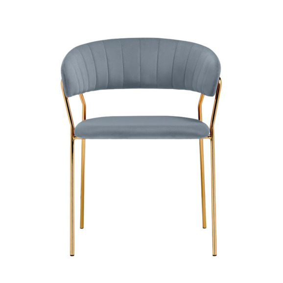 Стул на металлокаркасе Kamelia 1 gray / gold Стул на металлокаркасе Kamelia 1 gray / gold - фото 2