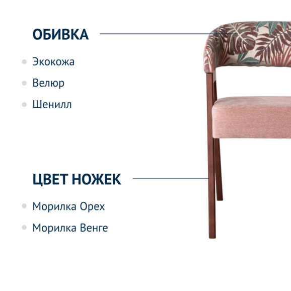 Стул Ricco, Art Vision Modena plain 4048, ножки бук - фото 2
