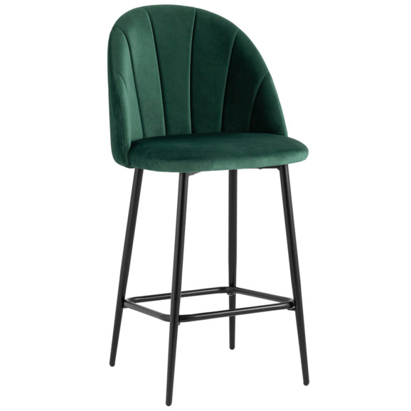 Стул полубарный Логан SN, велюр, зелёный Стул полубарный Логан SN, велюр, зелёный - фото 1