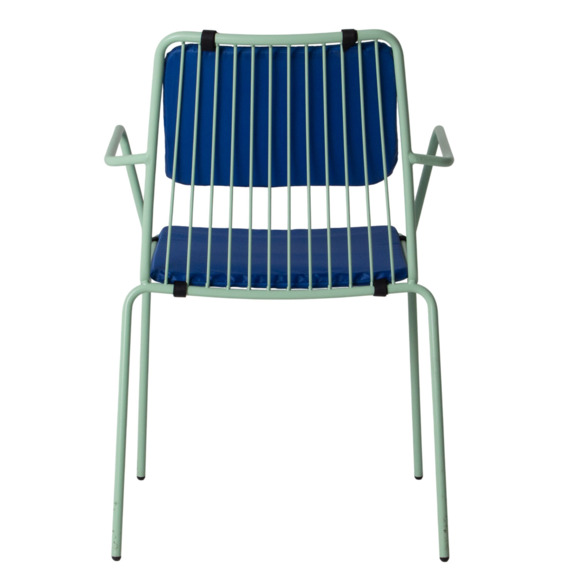 Стул Лион с подушкой 01, каркас мятный, подушка синяя - фото 7