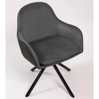 Фотография товара Кресло Сета, пирамида, поворотное основание, серый, черный, велюр от компании ChiedoCover.