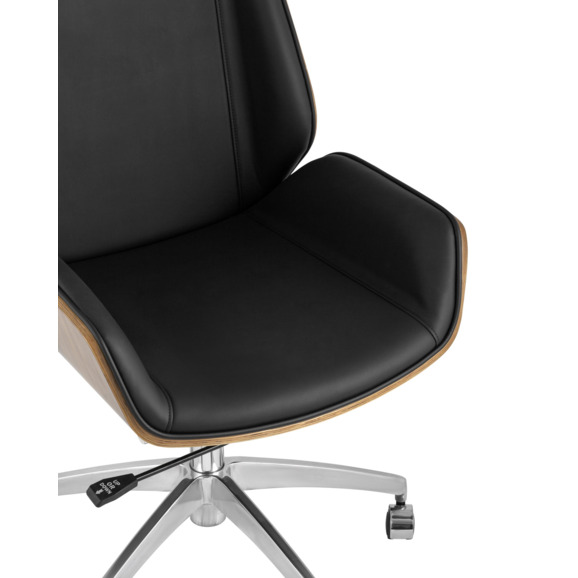 Кресло офисное TopChairs Crown черное/коричневое - фото 7