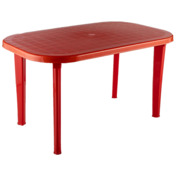 Фотография товара Стол пластиковый овальный, красный от компании ChiedoCover.