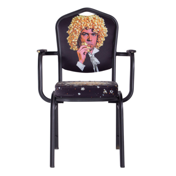 Стул Хит 25 с подлокотниками, каркас черный муар, с принтом Pop Corn - фото 5