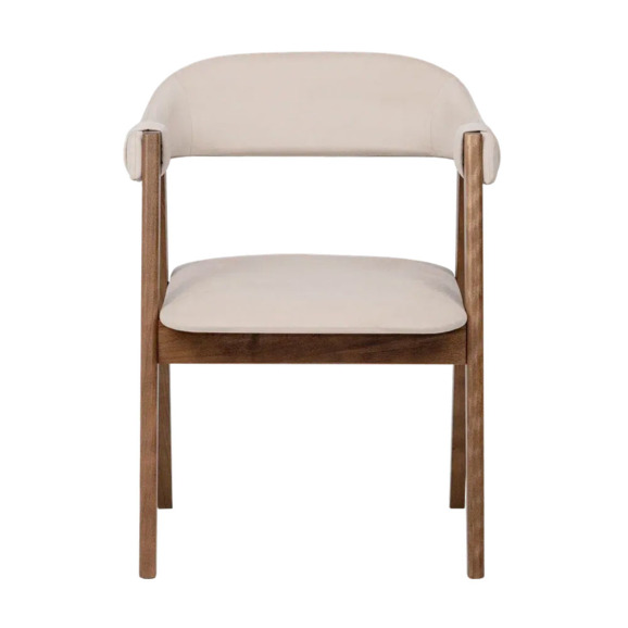 Полукресло Дольче, велюр Велютто 04, каркас старый орех - фото 2