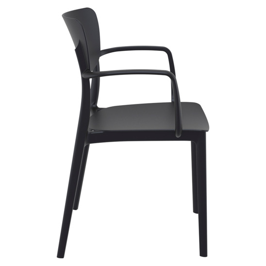 Кресло пластиковое Lisa, черный - фото 3