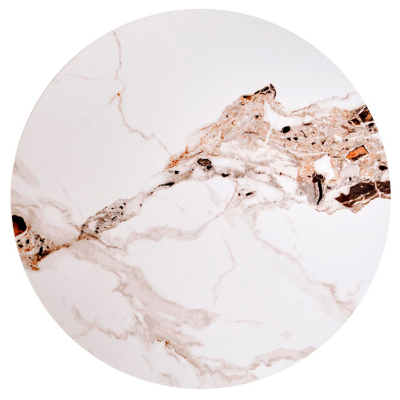 Стол журнальный Grail, бежевый мрамор, орех - фото 2