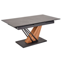 Настоящее фото товара Стол обеденный Mien, черный мрамор, дуб золотой, произведённого компанией ChiedoCover