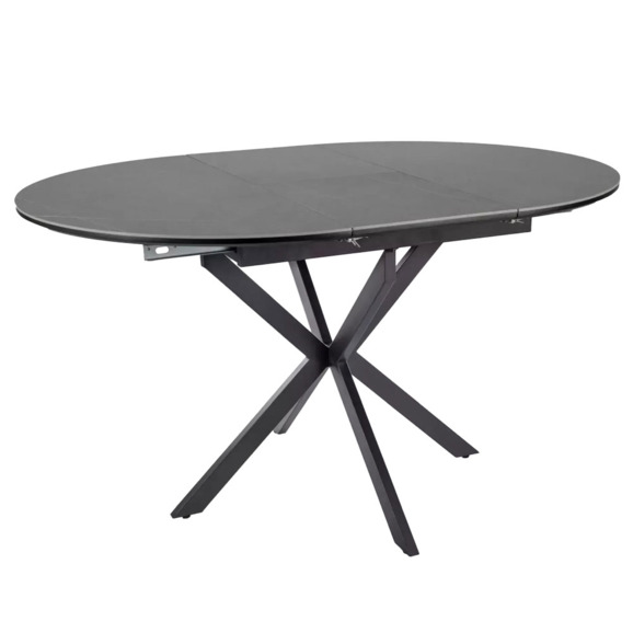 Стол обеденный Eaves, раскладной, серый, черный - фото 1