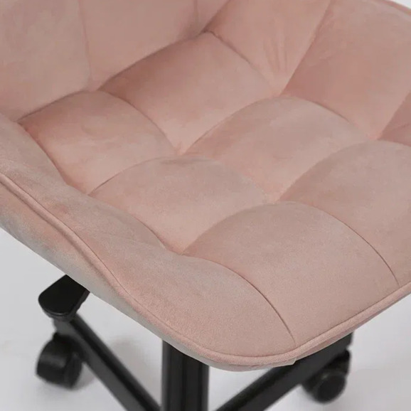 Стул Мускус, пятилучие, велюр, розовый, черный - фото 7