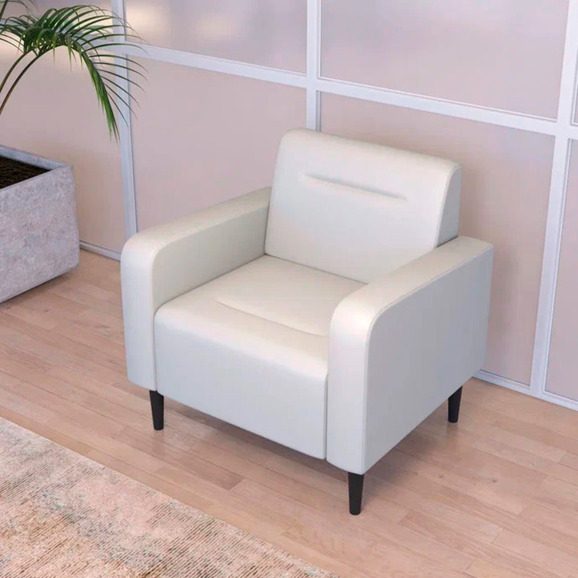 Кресло Папилла, экокожа, белый Кресло Папилла, экокожа, белый - фото 4