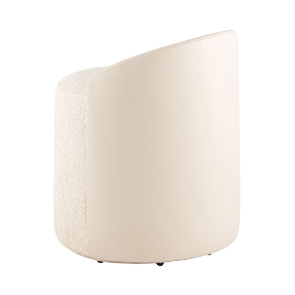 Пуф Тея спинка экокожа, сиденье шенилл, бежевый Пуф Тея спинка экокожа, сиденье шенилл, бежевый - фото 4