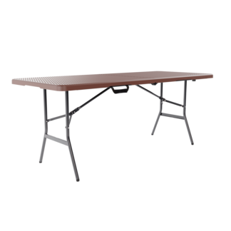 Фотография товара Стол складной Samman Van R, коричневый, под ротанг, 184*76*73 см