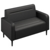 Диван Папилла, экокожа, 132 см, черный