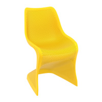 Настоящее фото товара Стул пластиковый Bloom, желтый, произведённого компанией ChiedoCover