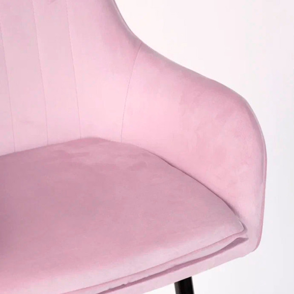 Кресло Сета, барные ножки, сиреневый, черный, велюр - фото 9