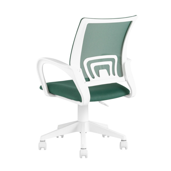 Кресло офисное TopChairs ST-BASIC-W зеленый крестовина пластик белый - фото 6