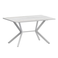 Настоящее фото товара Стол нераздвижной Сири 1200 Р20, фрост, белый муар, произведённого компанией ChiedoCover