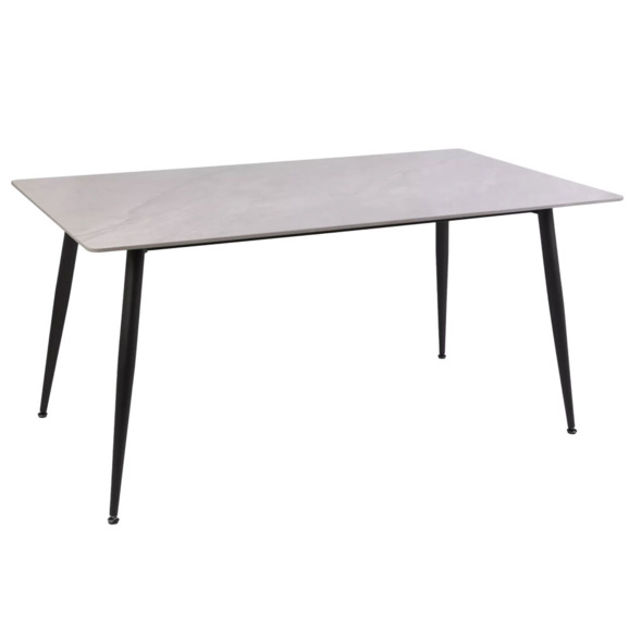Стол обеденный Ballad, серый лак, черный Стол обеденный Ballad, серый лак, черный - фото 1
