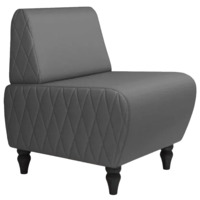 Фотография Кресло Лотик экокожа, серый от производителя ChiedoCover, картинка продукции, реальное фото товара Настоящее фото товара Кресло Лотик экокожа, серый, произведённого компанией ChiedoCover