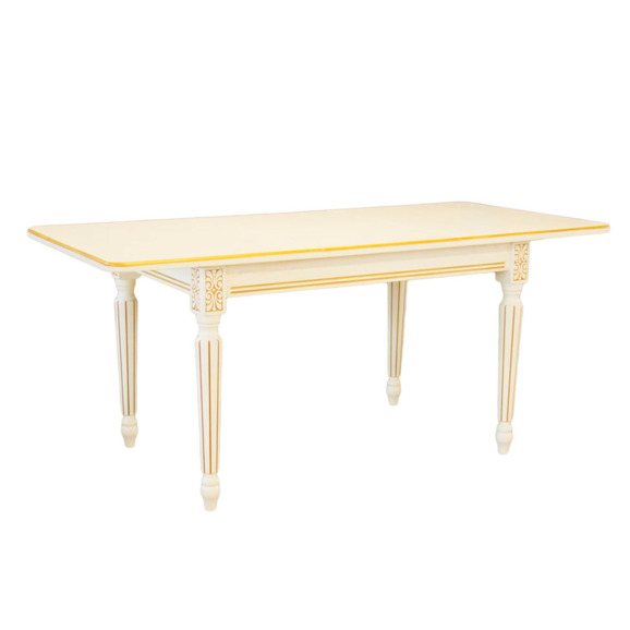 Стол раздвижной Генти, массив бука, молочный - фото 2