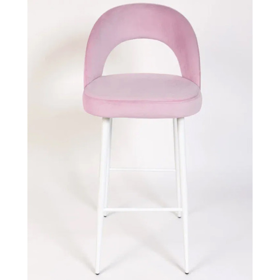 Стул Пиннате, барный, сиреневый, белый, велюр - фото 2