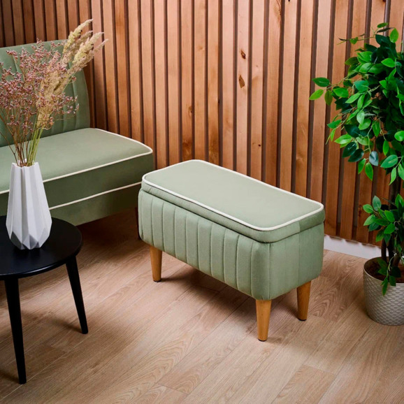 Банкетка Nootropic, с ящиком, оливковый - фото 3