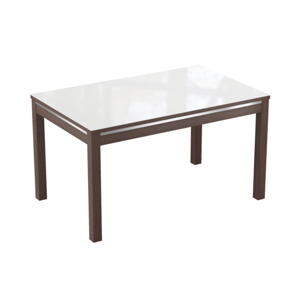 Стол Гласс-6, экстрабелый, венге - фото 1