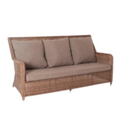 Фотография товара Гляссе диван трехместный из искусственного ротанга, коричневый от компании ChiedoCover.