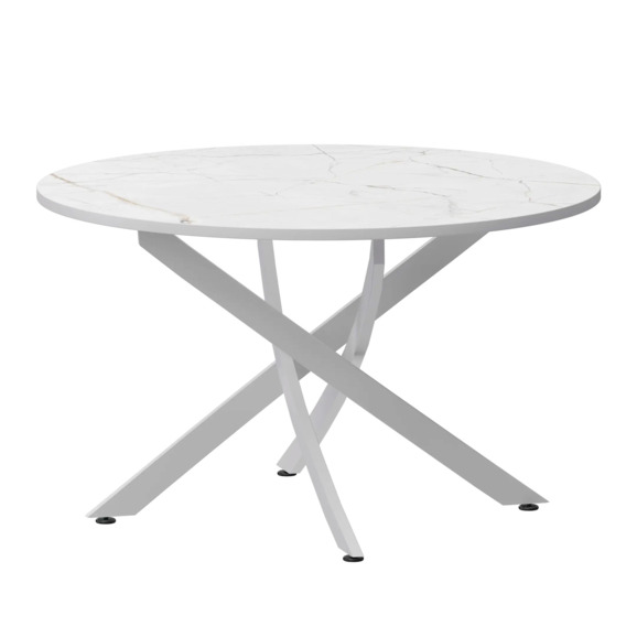 Стол нераздвижной Геометри 2, 1000 азул ,белый муар - фото 1