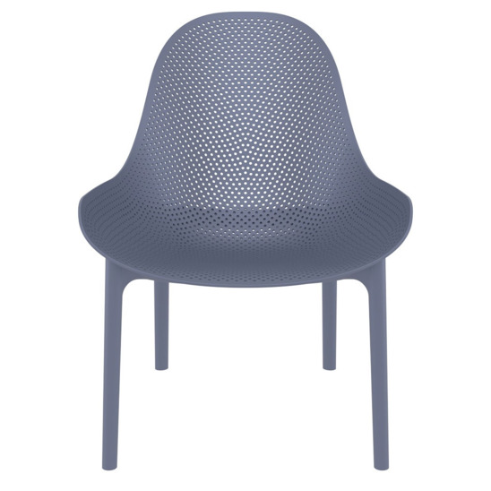 Лаунж-кресло пластиковое Грау, темно-серый - фото 1