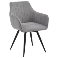 Настоящее фото товара Стул кухонный Braid, поворотный, светло-серый, черный, произведённого компанией ChiedoCover