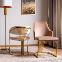 Фотография Стул кухонный Velocity, бежевый, золотой Фотография товара Стул кухонный Velocity, бежевый, золотой от компании ChiedoCover.