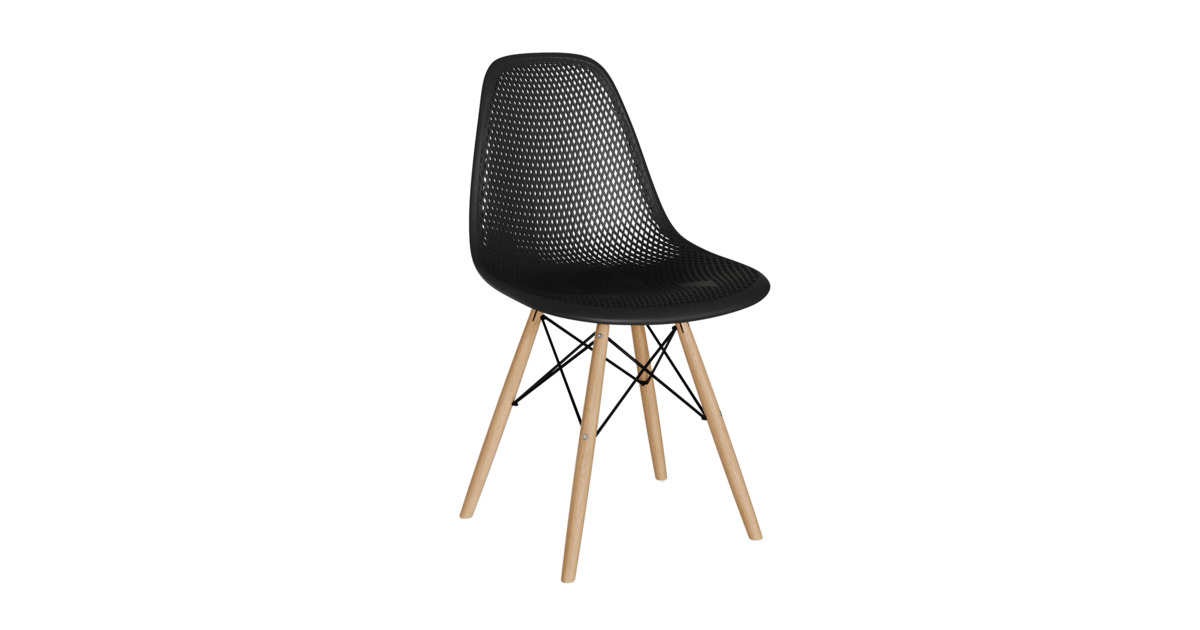 Стул пластиковый перфорированный EAMES, черный купить по цене 1 590₽ от ...