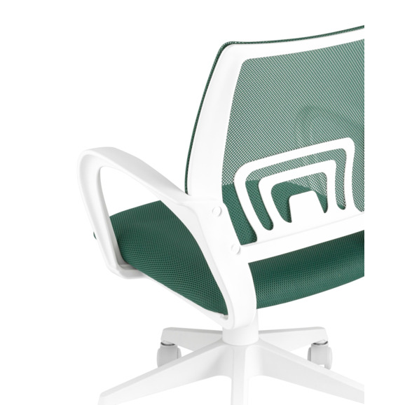 Кресло офисное TopChairs ST-BASIC-W зеленый крестовина пластик белый - фото 7