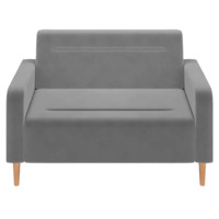 Фотография товара Диван Папилла, велюр, 132 см, светло-серый от компании ChiedoCover.