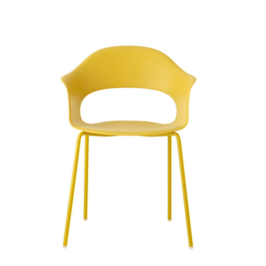 Кресло пластиковое Сано, желтый - фото 1