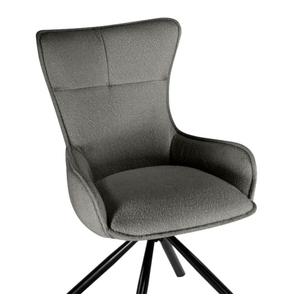 Стул на металлокаркасе Chicago light gray / black legs KD Стул на металлокаркасе Chicago light gray / black legs KD - фото 5