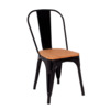 Стул Tolix Wood, черный Стул Tolix Wood, черный