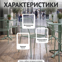 Фотография товара Стул Лион с подлокотниками, светло-зеленый от компании ChiedoCover.
