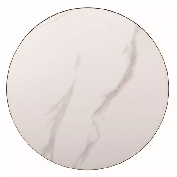 Стол журнальный Pediment, белый, золотой - фото 2