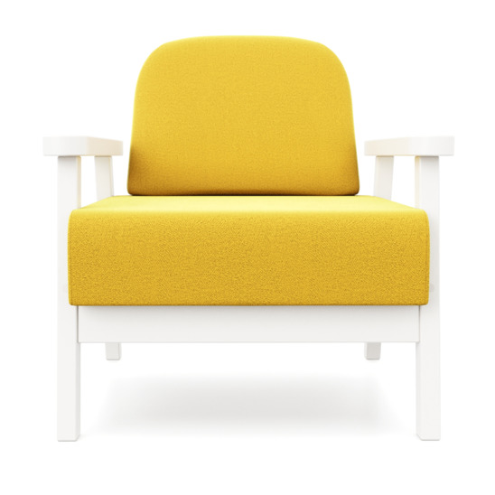 Кресло Лора эмаль, желтое - фото 2