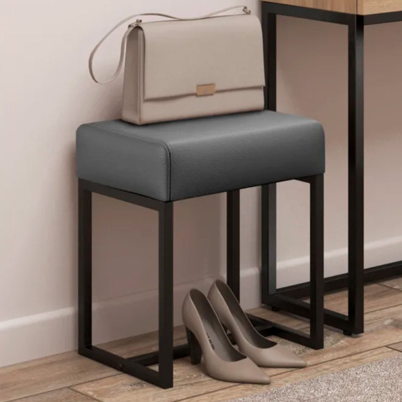 Пуф Номик, экокожа, серый Пуф Номик, экокожа, серый - фото 2