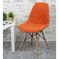 Настоящее фото товара Чехол Е06 на стул Eames, оранжевый, произведённого компанией ChiedoCover
