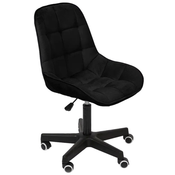 Стул Мускус, пластик, велюр, черный - фото 1