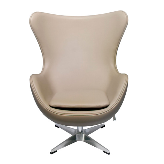 Кресло Egg style chair, латте, экокожа - фото 3