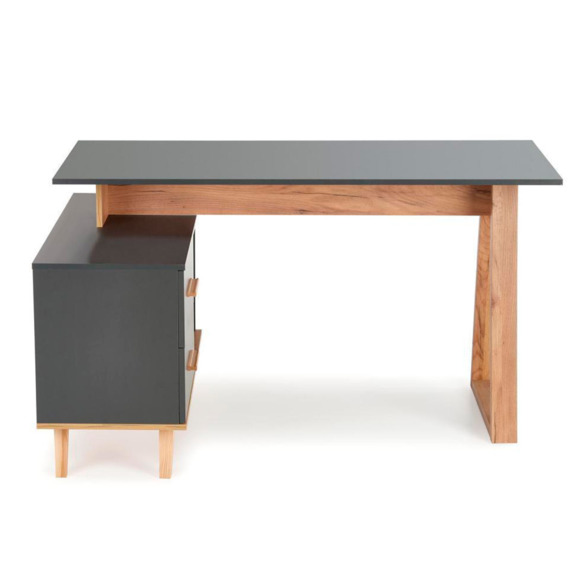 Стол письменный Trunk, дуб вотан, антрацит Стол письменный Trunk, дуб вотан, антрацит - фото 6