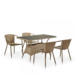 Комплект мебели Аврора, 8 стульев, светло-коричневый